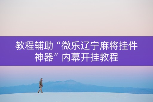 教程辅助“微乐辽宁麻将挂件神器”内幕开挂教程