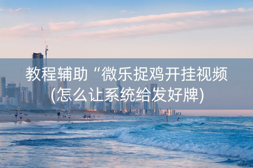教程辅助“微乐捉鸡开挂视频(怎么让系统给发好牌)