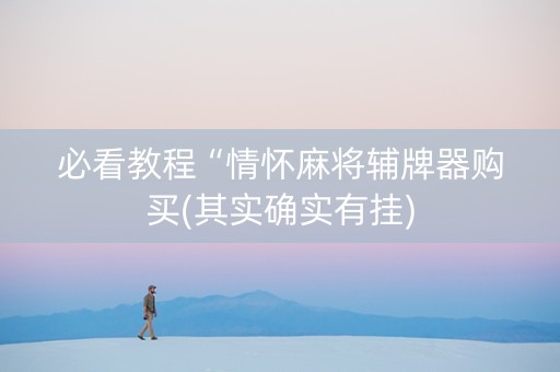 必看教程“情怀麻将辅牌器购买(其实确实有挂)