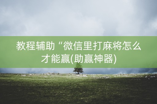 教程辅助“微信里打麻将怎么才能赢(助赢神器)