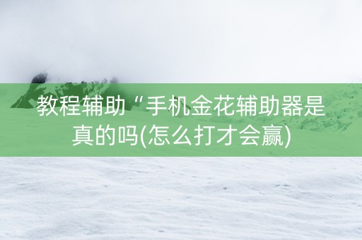 教程辅助“手机金花辅助器是真的吗(怎么打才会赢)