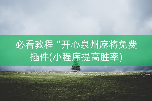 必看教程“开心泉州麻将免费插件(小程序提高胜率)