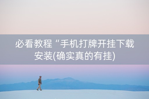 必看教程“手机打牌开挂下载安装(确实真的有挂)