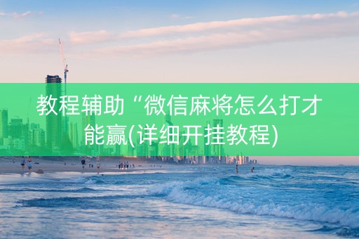 教程辅助“微信麻将怎么打才能赢(详细开挂教程)