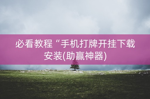 必看教程“手机打牌开挂下载安装(助赢神器)