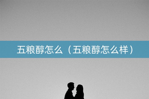 五粮醇怎么（五粮醇怎么样）