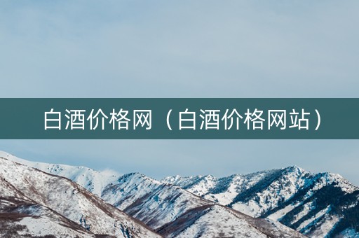 白酒价格网（白酒价格网站）