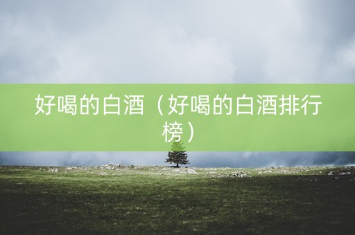 好喝的白酒（好喝的白酒排行榜）