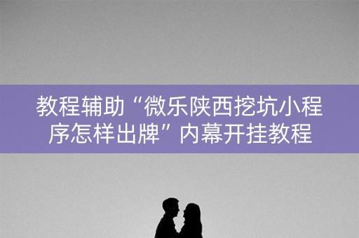 教程辅助“微乐陕西挖坑小程序怎样出牌”内幕开挂教程