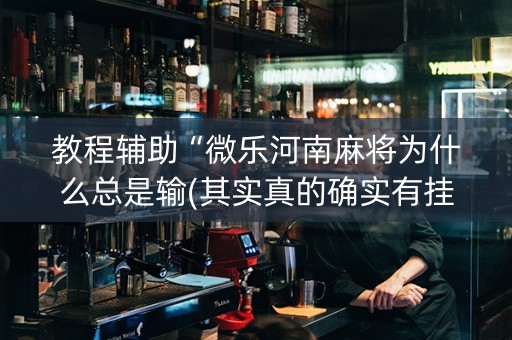 教程辅助“微乐河南麻将为什么总是输(其实真的确实有挂)