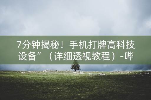 7分钟揭秘！手机打牌高科技设备”（详细透视教程）-哔哩哔哩