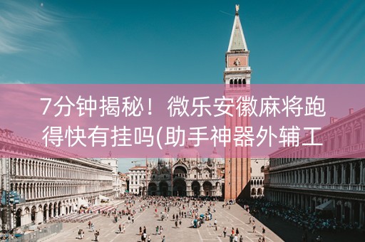 7分钟揭秘！微乐安徽麻将跑得快有挂吗(助手神器外辅工具)