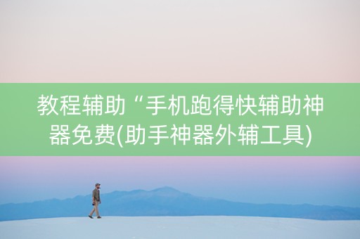 教程辅助“手机跑得快辅助神器免费(助手神器外辅工具)