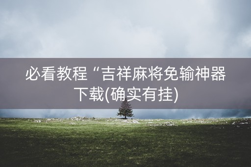 必看教程“吉祥麻将免输神器下载(确实有挂)