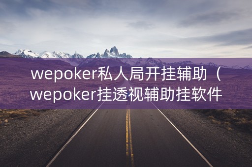 wepoker私人局开挂辅助（wepoker挂透视辅助挂软件）