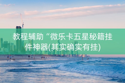 教程辅助“微乐卡五星秘籍挂件神器(其实确实有挂)