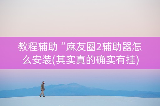 教程辅助“麻友圈2辅助器怎么安装(其实真的确实有挂)