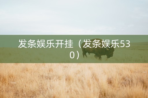 发条娱乐开挂（发条娱乐530）