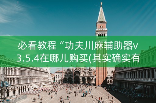 必看教程“功夫川麻辅助器v3.5.4在哪儿购买(其实确实有挂)
