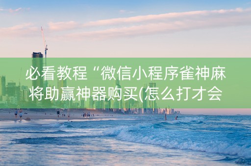 必看教程“微信小程序雀神麻将助赢神器购买(怎么打才会赢)