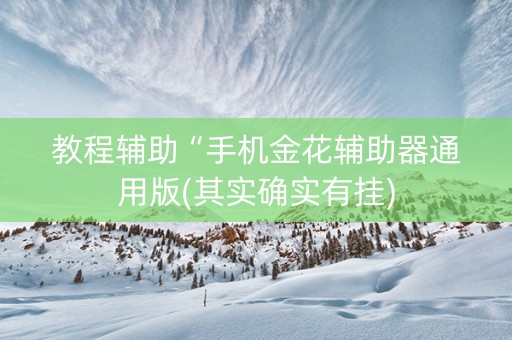 教程辅助“手机金花辅助器通用版(其实确实有挂)