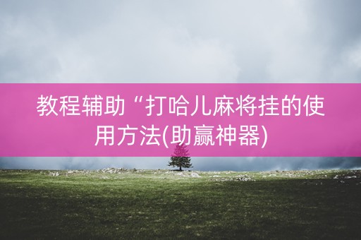 教程辅助“打哈儿麻将挂的使用方法(助赢神器)