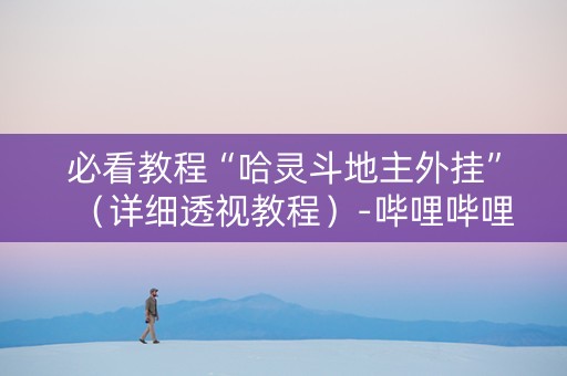 必看教程“哈灵斗地主外挂”（详细透视教程）-哔哩哔哩