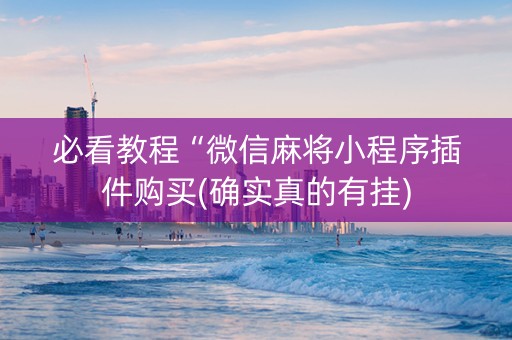 必看教程“微信麻将小程序插件购买(确实真的有挂)