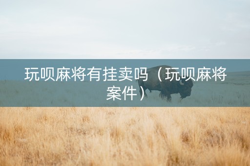 玩呗麻将有挂卖吗（玩呗麻将案件）