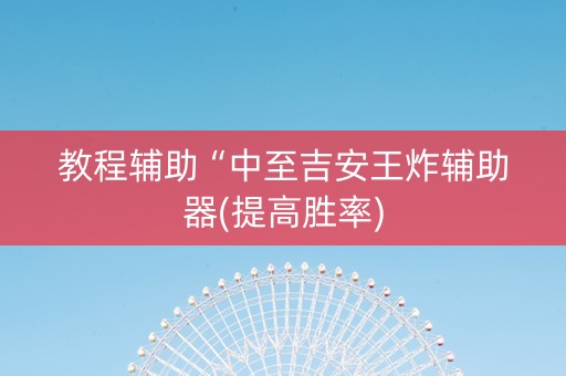 教程辅助“中至吉安王炸辅助器(提高胜率)