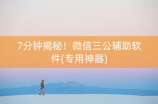 7分钟揭秘！微信三公辅助软件(专用神器)