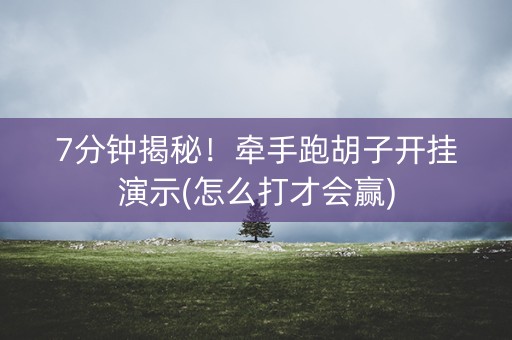 7分钟揭秘！牵手跑胡子开挂演示(怎么打才会赢)