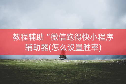 教程辅助“微信跑得快小程序辅助器(怎么设置胜率)