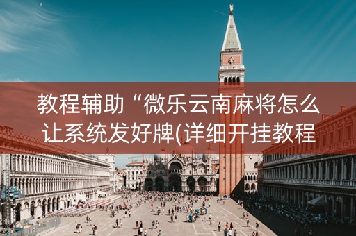 教程辅助“微乐云南麻将怎么让系统发好牌(详细开挂教程)