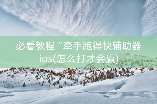 必看教程“牵手跑得快辅助器ios(怎么打才会赢)