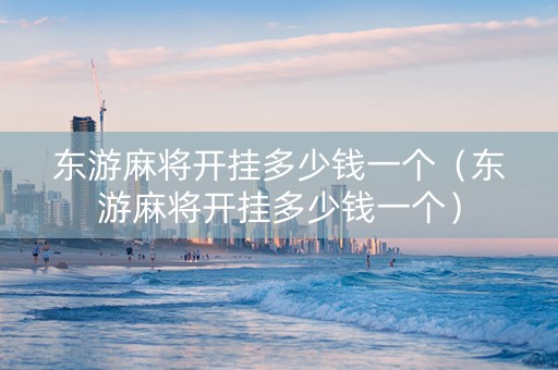 东游麻将开挂多少钱一个（东游麻将开挂多少钱一个）