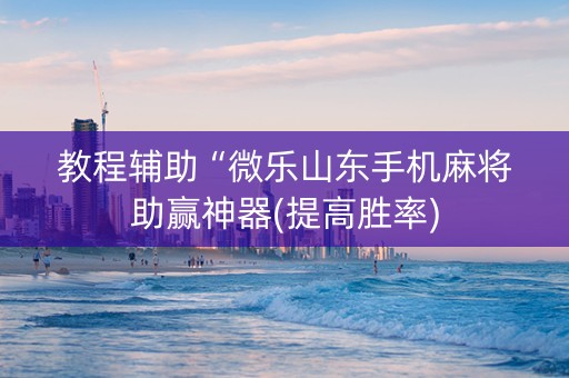 教程辅助“微乐山东手机麻将助赢神器(提高胜率)