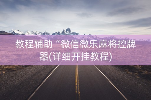 教程辅助“微信微乐麻将控牌器(详细开挂教程)
