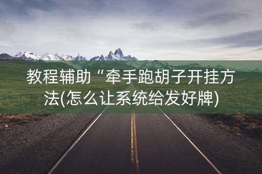 教程辅助“牵手跑胡子开挂方法(怎么让系统给发好牌)