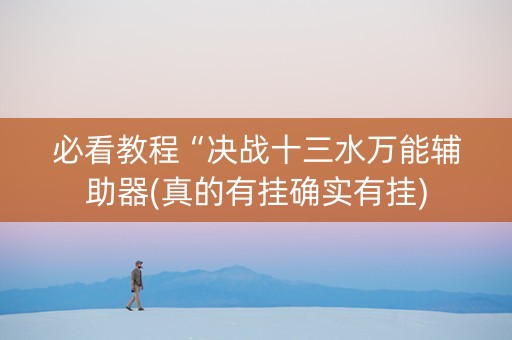 必看教程“决战十三水万能辅助器(真的有挂确实有挂)