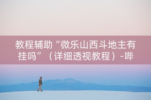 教程辅助“微乐山西斗地主有挂吗”（详细透视教程）-哔哩哔哩