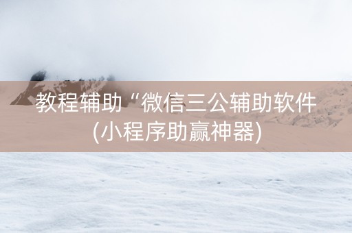 教程辅助“微信三公辅助软件(小程序助赢神器)