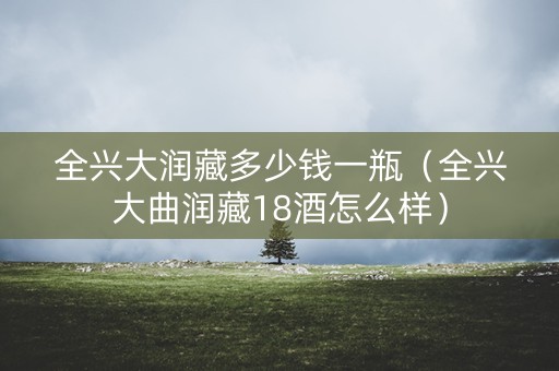 全兴大润藏多少钱一瓶（全兴大曲润藏18酒怎么样）