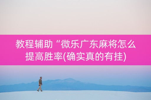 教程辅助“微乐广东麻将怎么提高胜率(确实真的有挂)