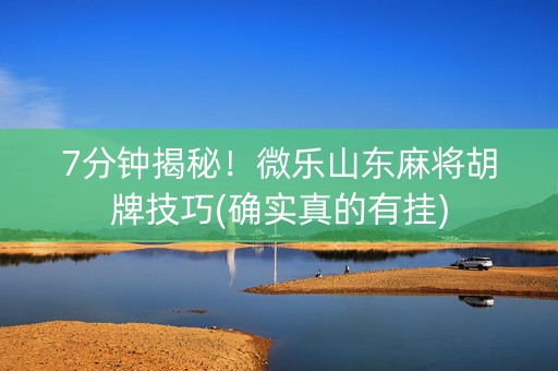 7分钟揭秘！微乐山东麻将胡牌技巧(确实真的有挂)