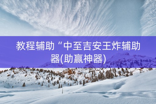 教程辅助“中至吉安王炸辅助器(助赢神器)