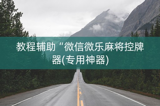 教程辅助“微信微乐麻将控牌器(专用神器)