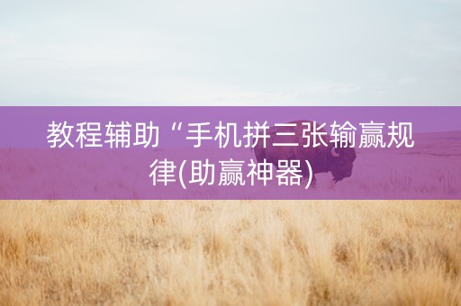 教程辅助“手机拼三张输赢规律(助赢神器)