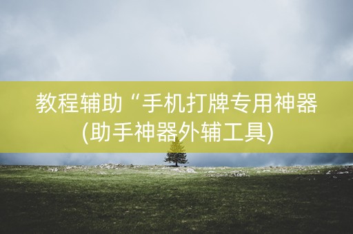 教程辅助“手机打牌专用神器(助手神器外辅工具)