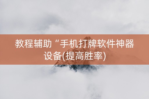教程辅助“手机打牌软件神器设备(提高胜率)